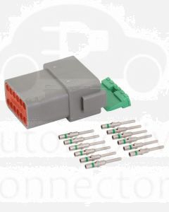 Deutsch DT Series 12 Way Plug Connector Kit with Green Band Contacts