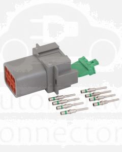 Deutsch DT Series 8 Way Receptacle Connector Kit with Green Band Contacts