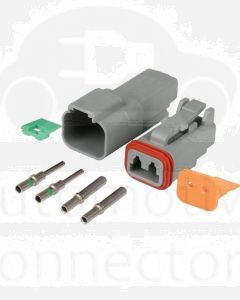 Deutsch DT2-3 2 Way Connector Kit with Nickel Contacts