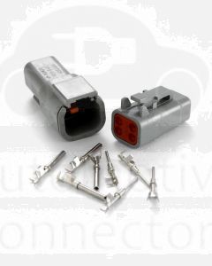 Deutsch DTM Series 4 Way Connector Kit with F Crimp Contacts