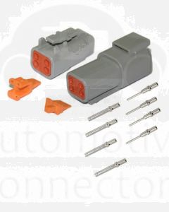 Deutsch DTM4-1/10 Series 4 way Connector Kit with Solid Terminals (10 pack)